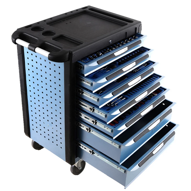 High Quality 7 Drawers 98 Pcs Tool Sets Cabinet With New energy insulation Hand Tool Set car Repair Tools Set