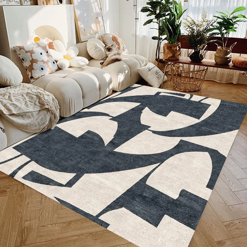 Modern minimalist ink patterned carpet, living room, bedroom, coffee table carpet, Nordic light luxury non slip floor mat