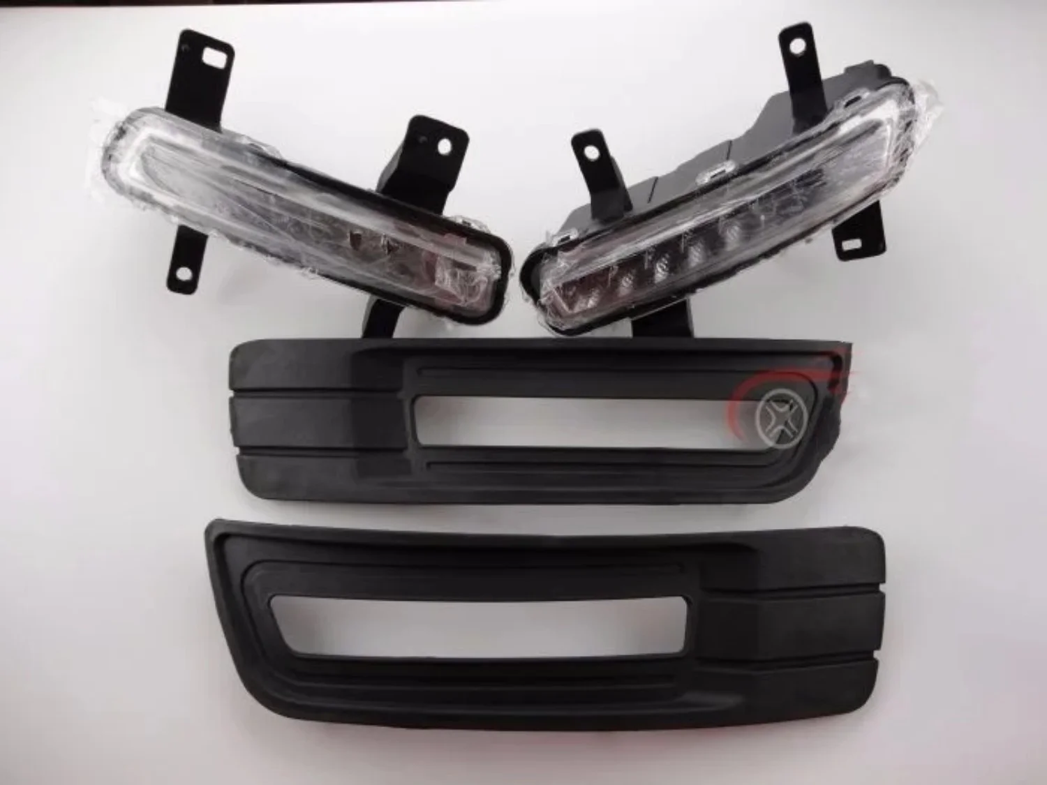 

led drl daytime running light fog lamp for Geely Emgrand 7 EC718 2010-2014 with fog lamp black cover