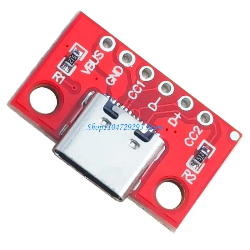 

Y2GD 10Pcs USB C Testing Board Supports Multiple Interfaces 16P to 2.54mm USB 3.1 PCB Board Adapters for Electronic