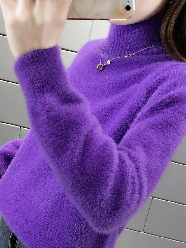 

Свободный женский свитер с высоким воротником, базовый слой, верхняя одежда, модная осенне-зимняя простая универсальная базовая одежда