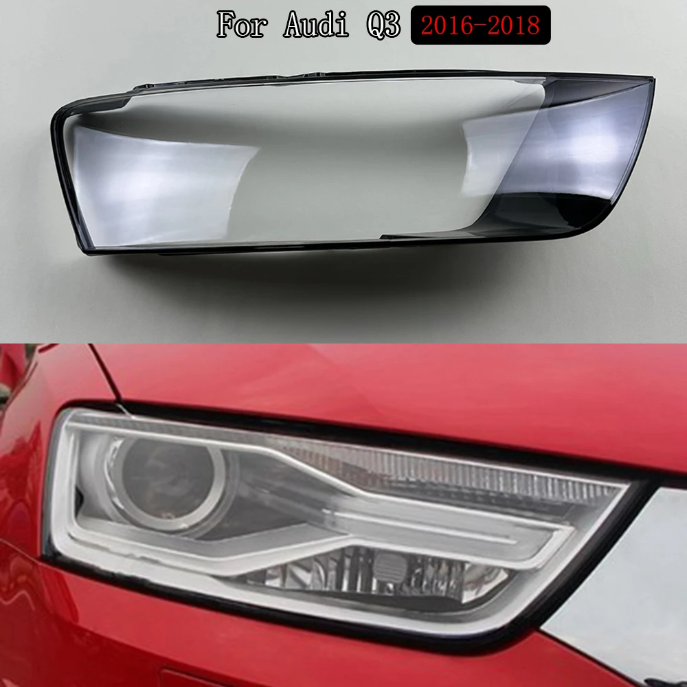 

For Audi Q3 2016 2017 2018 Headlight Transparent Cover Lampshade Head Lamp Headlamp Shell Lens Plexiglass