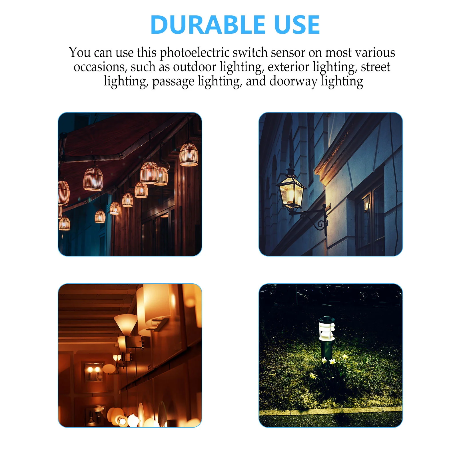 

2Pcs LED Light Photoswitch Waterproof Photocell Sensor Outdoor Light Control Switch for LED Lamp Photo Sensor Stair Yard