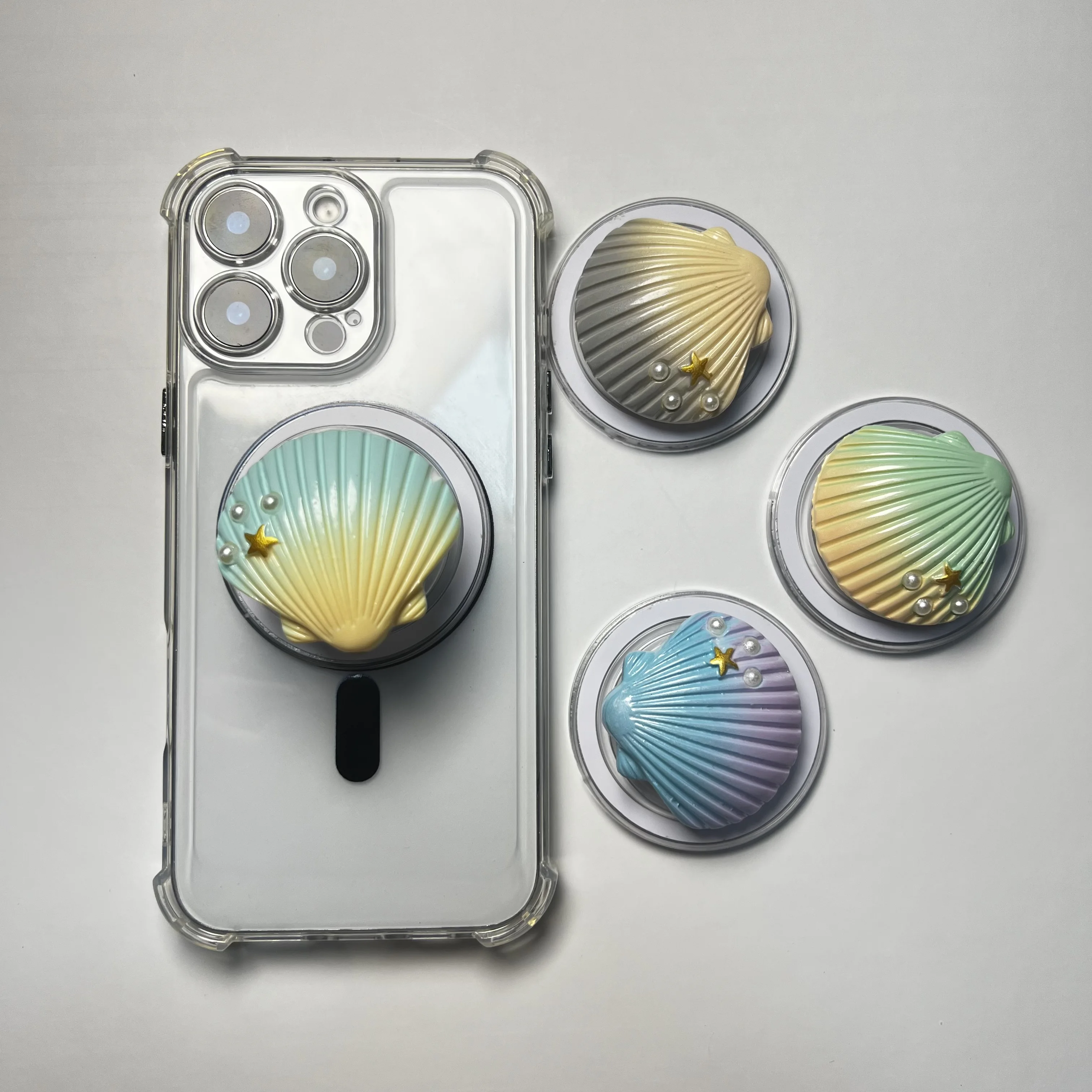 

Корейский милый красочный 3D держатель для телефона Conch Cowry Griptok Поддержка для IPhone Samsung Чехол для телефона Grip Tok Socket Bracket Girl Gift