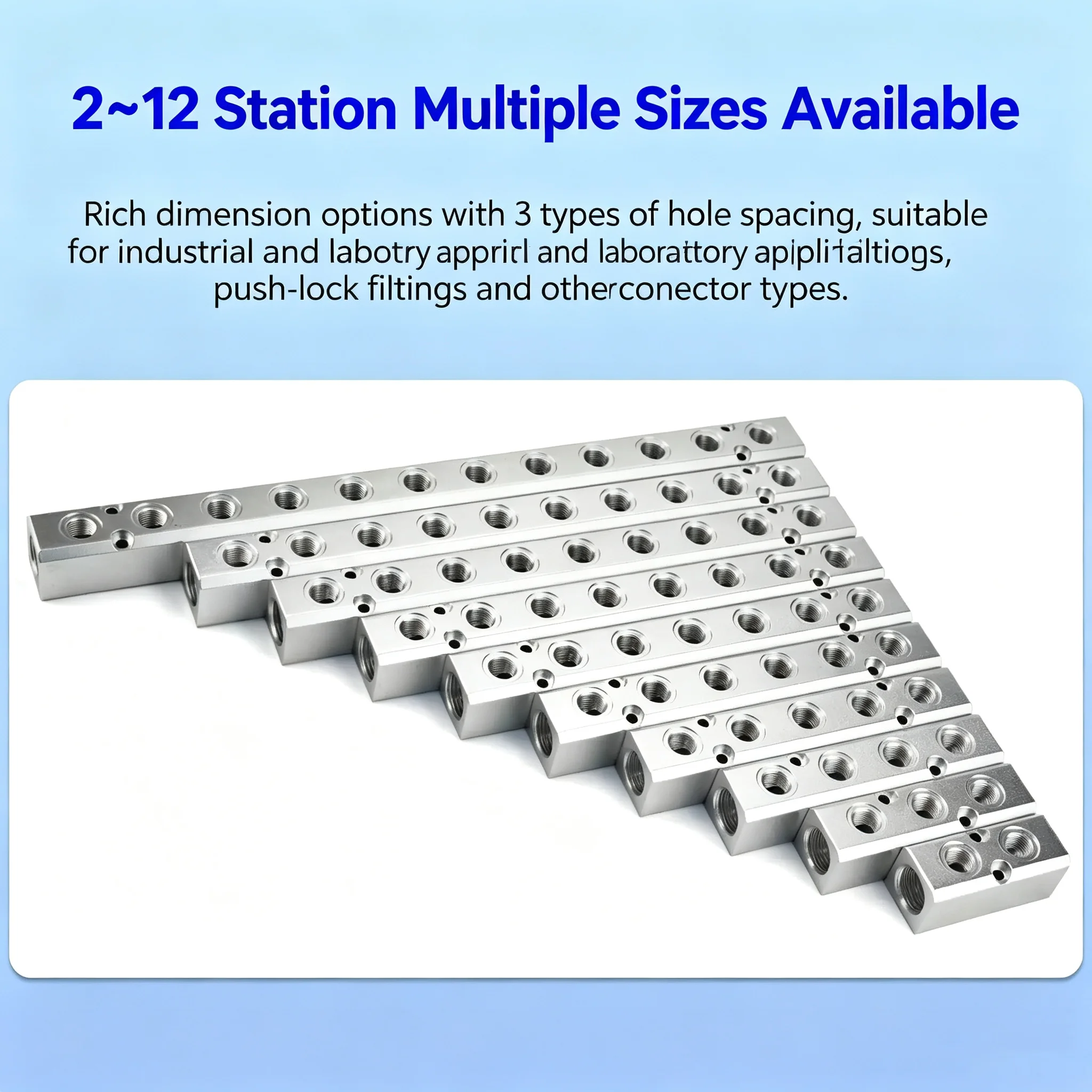 30x30mm Air Manifold Distributor PT1/2 to PT1/4 Drain Diverter Oil Exhaust 2-10 Way Row Distribution for Air Source