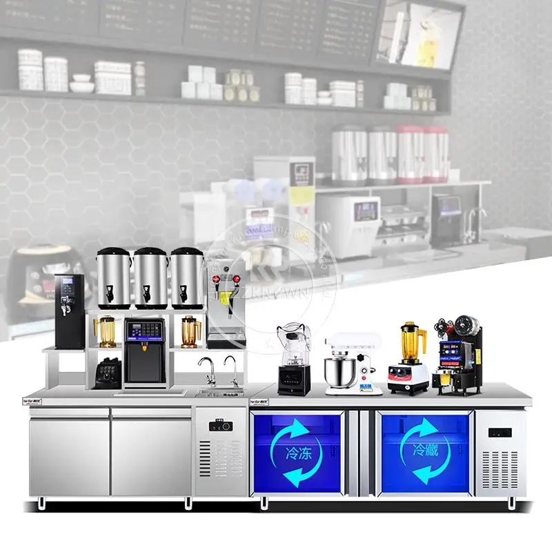 Milk Tea Shop Design Counter Professiona Bubble Tea Equipment