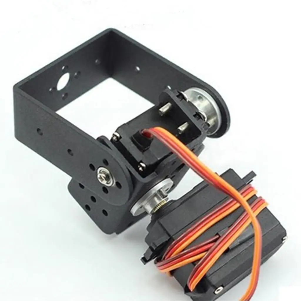 Black Alloy Pan Tilt Servo Bracket Gimbal Mount Steering Gear Platform for Arduino Robot Obstacle Avoidance