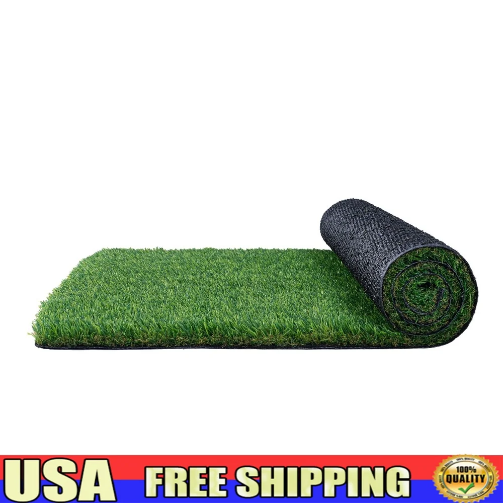 

Synthetic Lawn 4x6 ft Artificial Grass Mat Durable Outdoor Carpet with Drainage System Easy Maintenance Perfect Gardens Patios