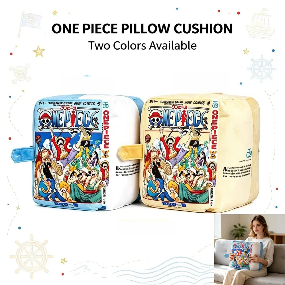 One Piece Creative Book Pillow - Sofa and Bed Cushion. Living Room Decor, A Gift for Anime Fans