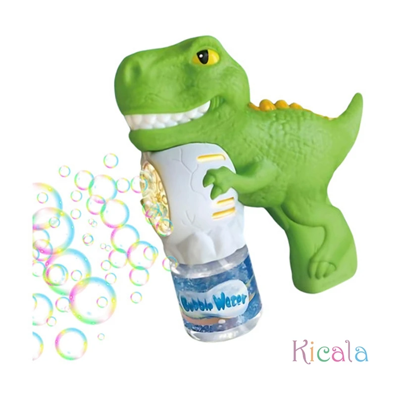 Dzieci dinozaur bańka automatyczna dmuchawa zabawki Tyrannosaurus pistolet do baniek mydlanych dzieci mydło wodne zabawki prezent urodzinowy na świeżym powietrzu