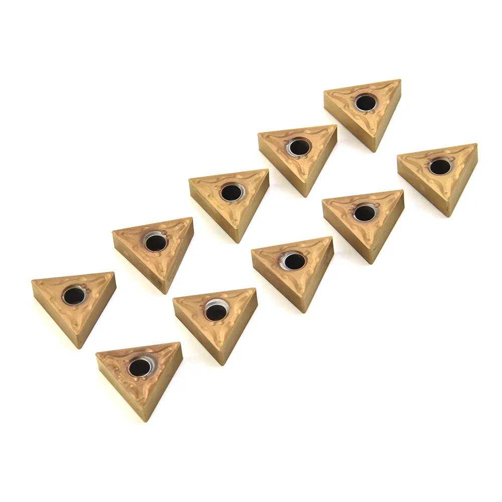 

HIGH QUALITY 16*5mm Tips Inserts 10pcs/Box Lathe Carbide Triangular Cutting Tools Golden TNMG 160404 Part Tool