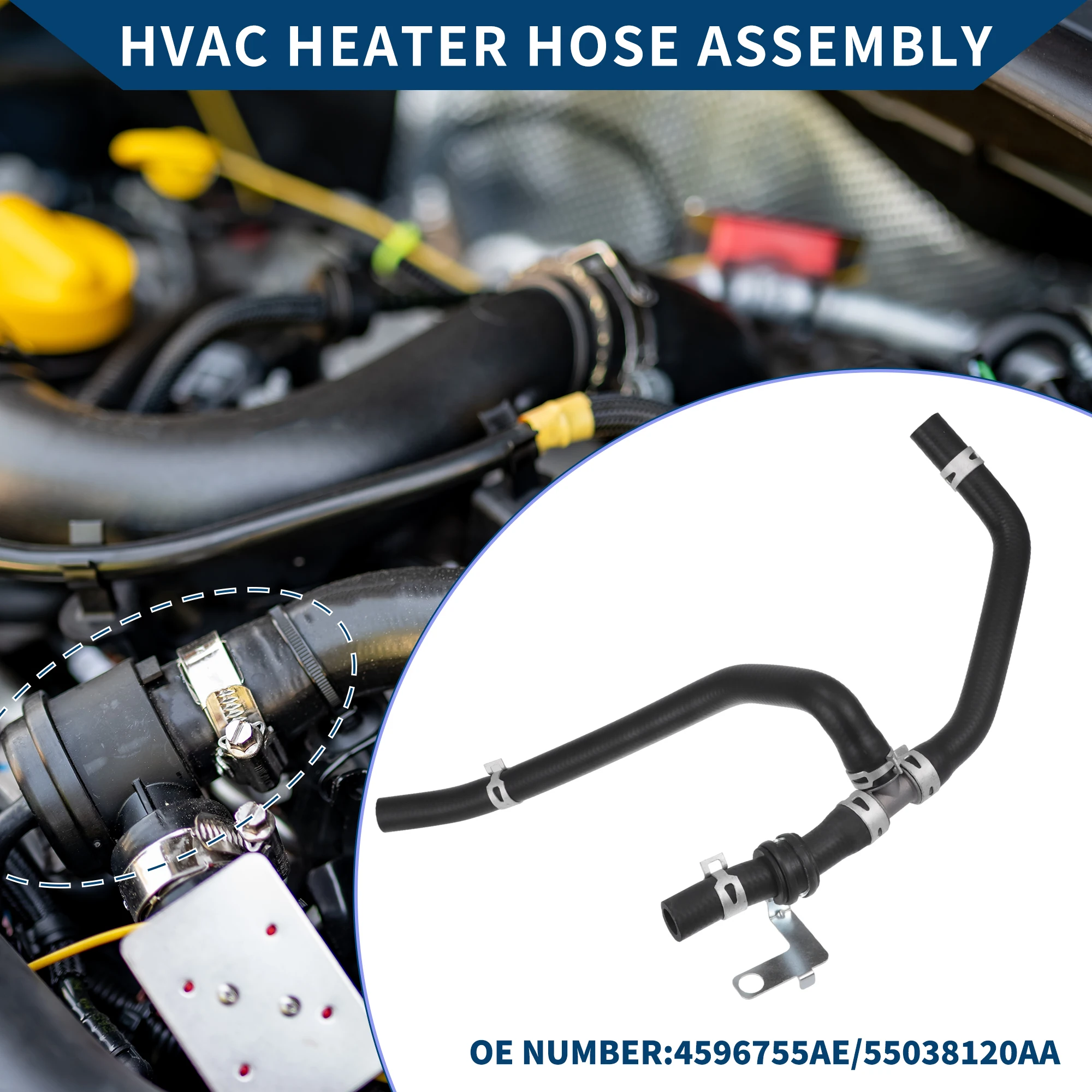 

UXCELL No 4596755AE/55038120AA Шланг нагревателя HVAC в сборе для Dodge Magnum 2,7 л 3,5 Шланг возврата воды внутреннего нагревателя Металл Черный