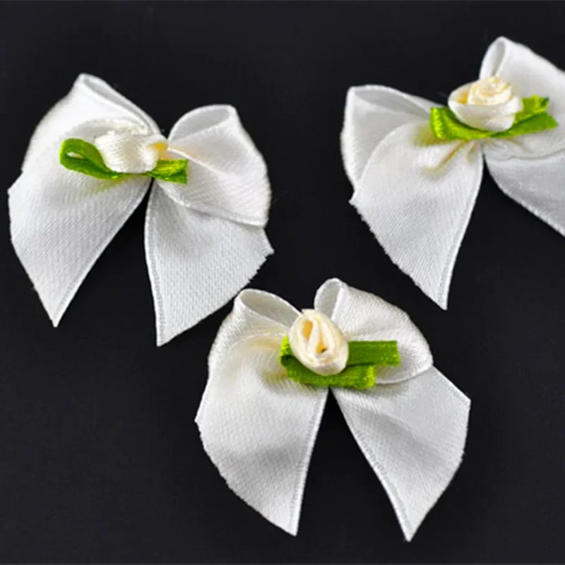 

600 шт. DIY ленты цветы бант украшения скрапбук декоративные цветы венки 30x27 мм