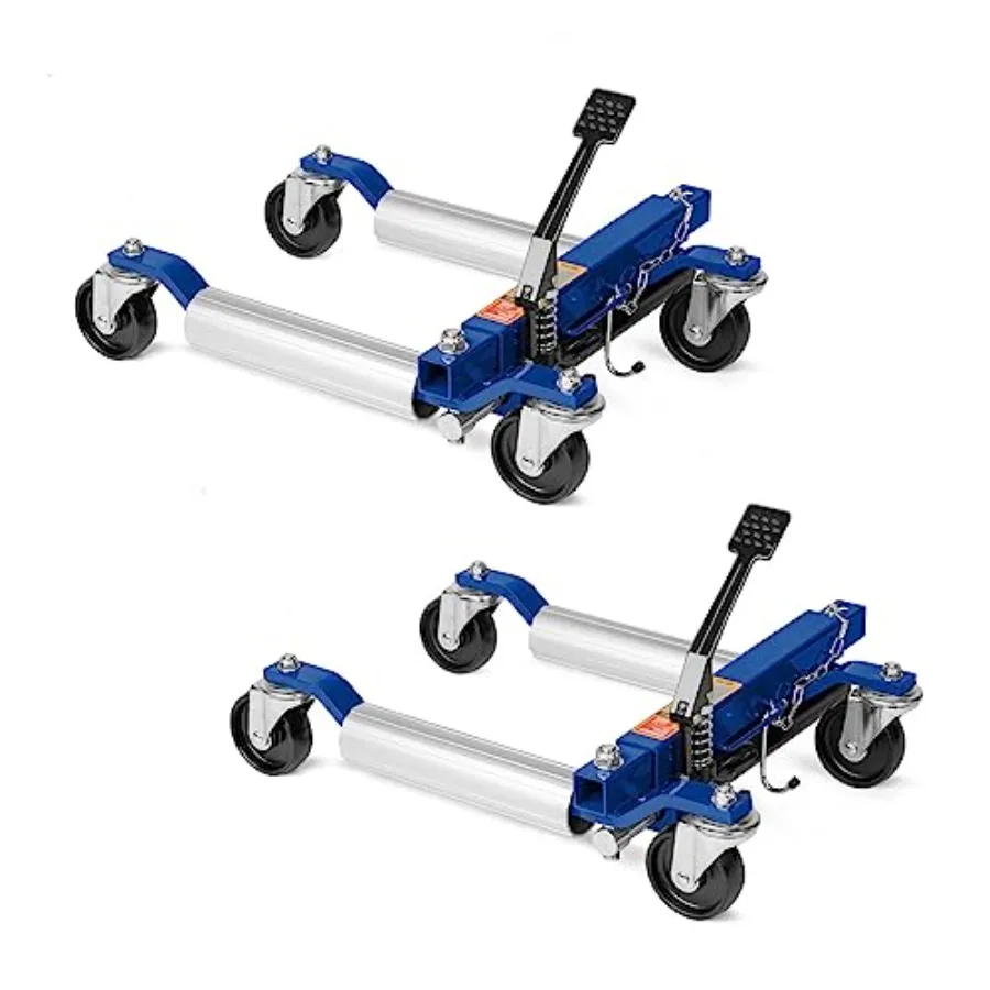 

Car Wheel Dolly Jack Set of 2, Hydraulic 1500-lbs Car Skates, 12'' Wheel Vehicle Positioning Jack, Heavy Duty Rollers with Feet