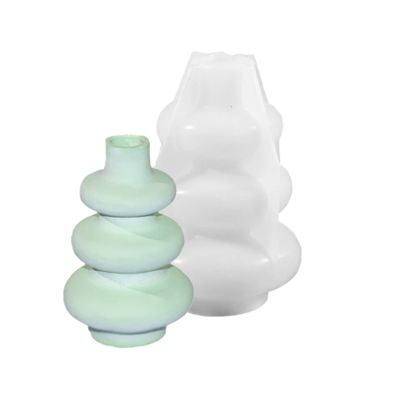 Molde jarrón silicona, moldes para manualidades silicona, elegantes moldes para soporte flores