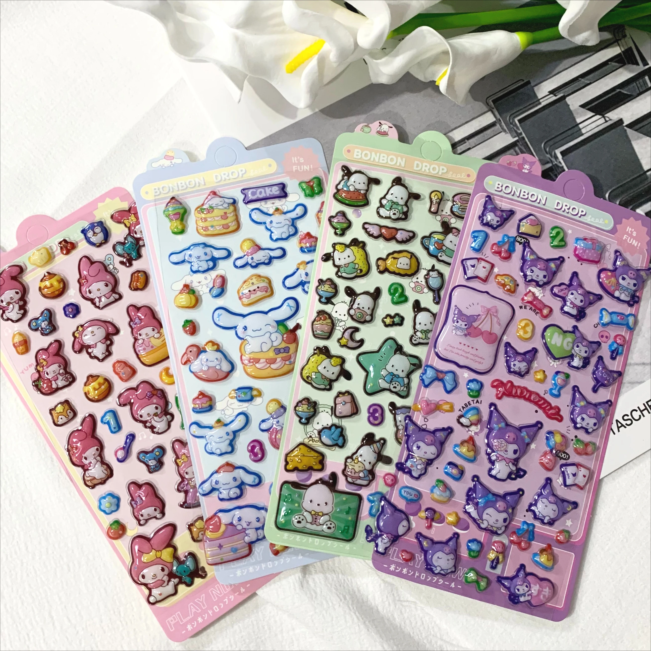 

3d Chikawa Relief Crystal Stickers Children'S Diy Creative Decoration Crystal Stickers Phone Case Decoration Stickers Children'S