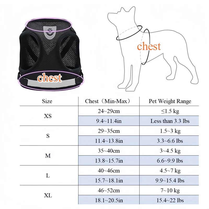 Verstellbares Haustier-Hundegeschirr und Leine-Set, Geschirr für Hunde, Katzen, Weste, Geschirr, Welpen, Hund, Kätzchen, Blei, Katzenhalsband, Haustierzubehör – Detail 1
