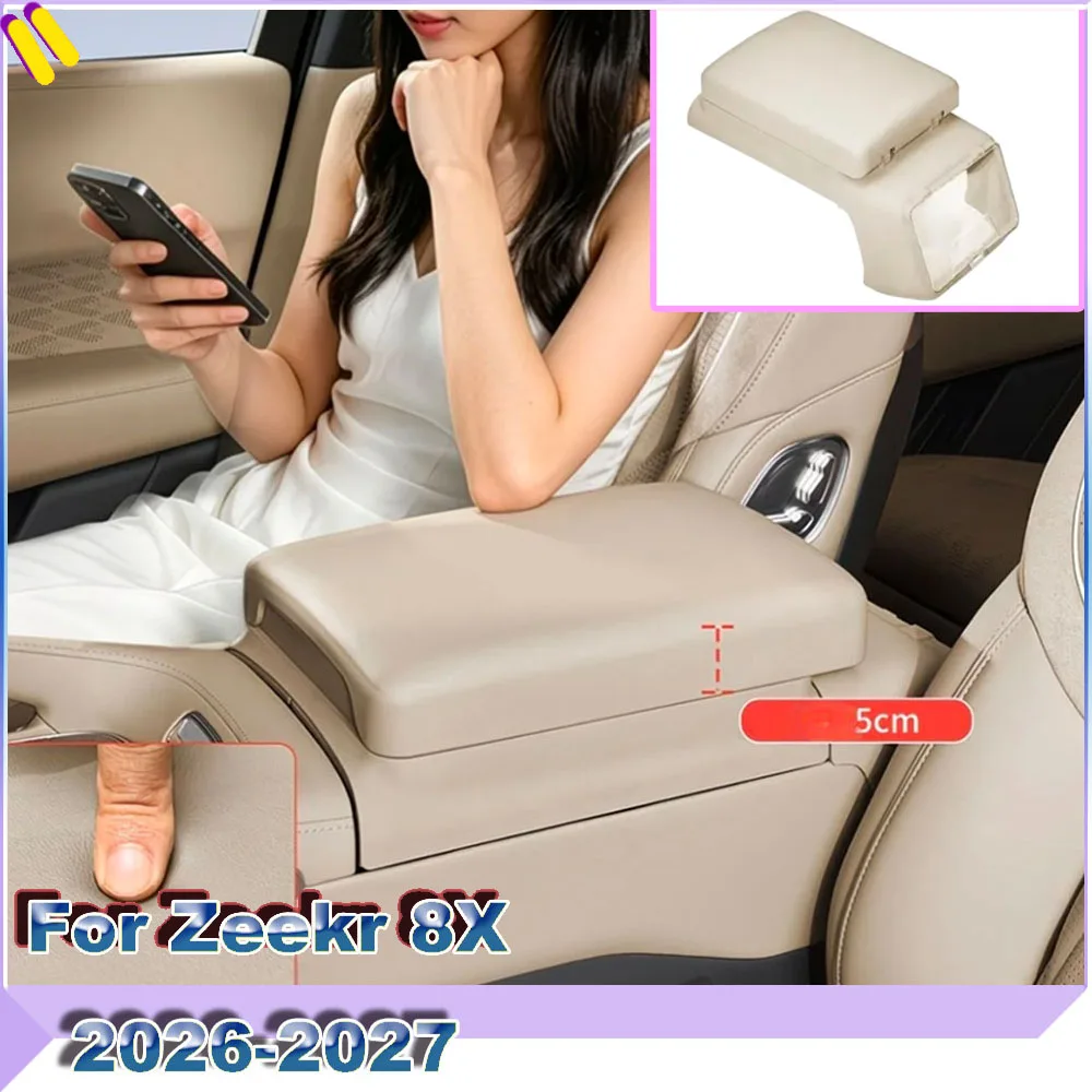 Armrest Heightening Storage Box With Hidden Screen Protective Cover Interior Accessories Fit For Zeekr 8X 2026-2027