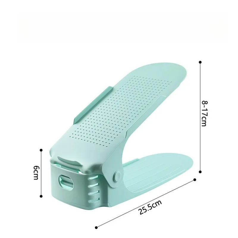 2 قطعة/المجموعة قابل للتعديل للطي البلاستيك رف الأحذية المنظم التخزين للمنزل المنزلية توفير مساحة خزانة خذاء تخزين الرف