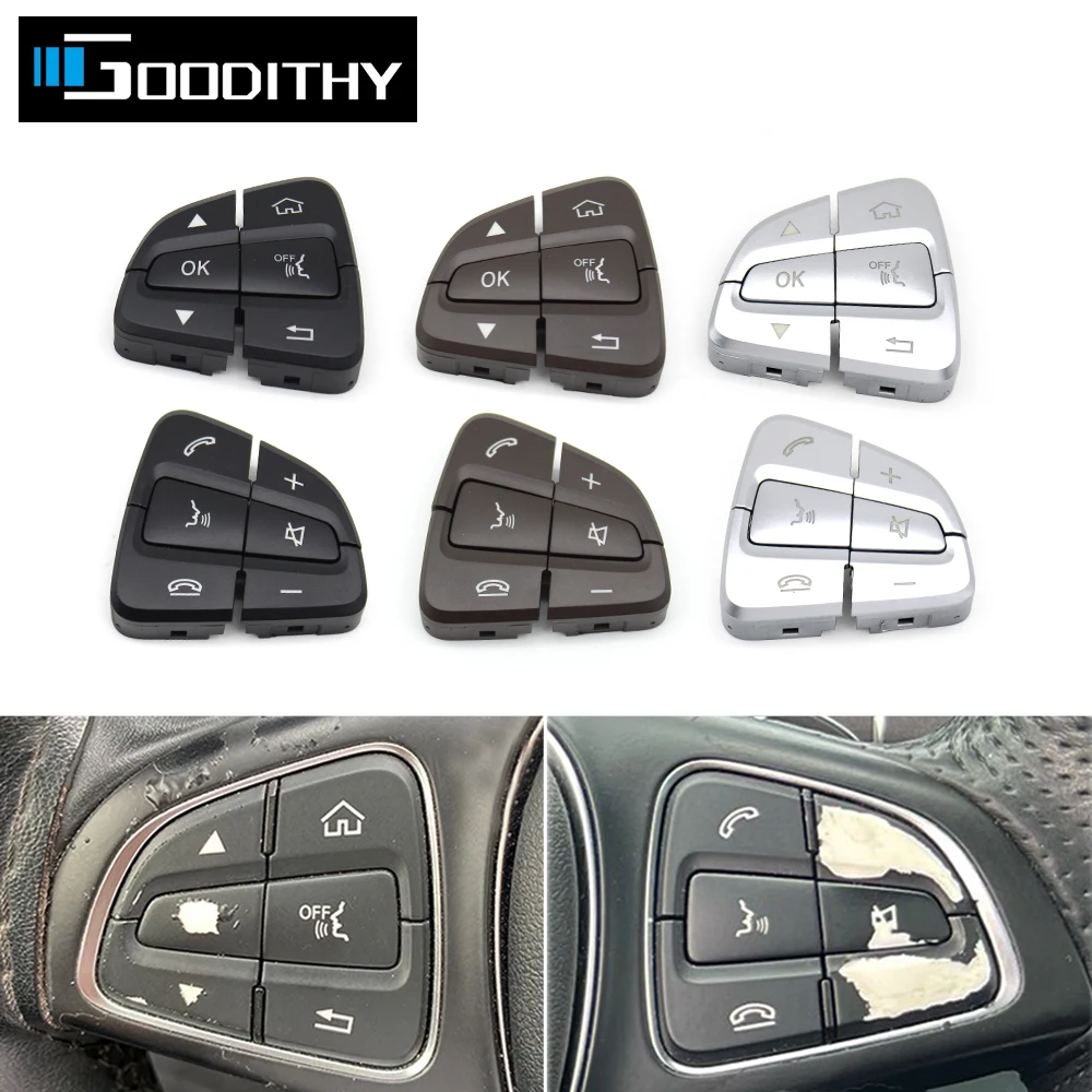 

​Car Multi-Function Steering Wheel Control Switch Button For Mercedes Benz C GLC Class W205 W253 C200 C300 0999050200 0999050300