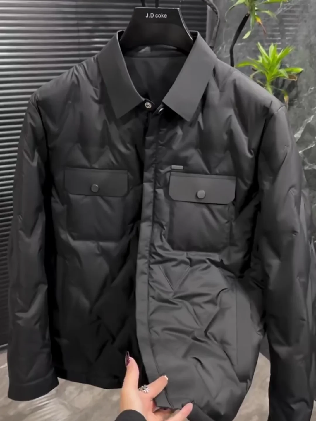 

Men's Premium Quali Stand Collar down Jaet New Autumn Winter Faionable Versatile High-End Personali Stand Fit Jaet