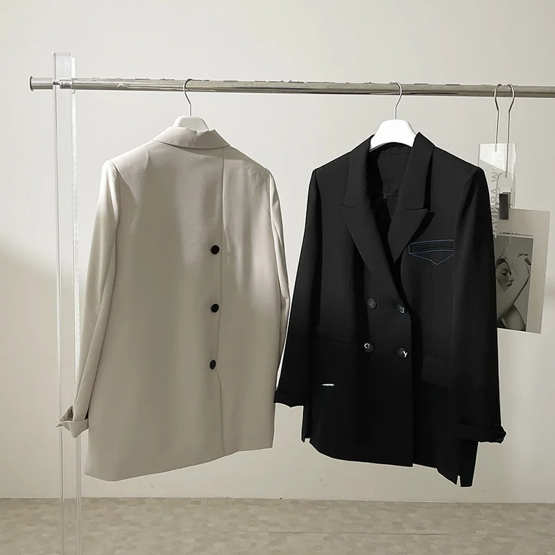 

Универсальный облегающий костюм Jaet Long Sve Button ket Notch Lapel Split Ele, женское деловое повседневное пальто