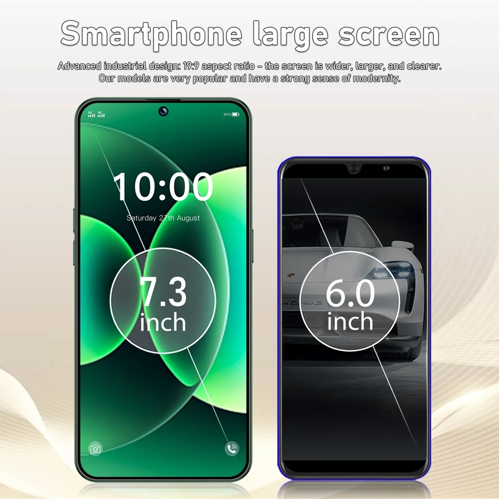 K-Touch Hot Smartphone 5G For M18 Pro Max Mobile Phones 22G+2TB Cheap Cell Phone Android Unlocked 7800mAh Battery 5G Dual Sim Card 48MP+16MP 7.3 Inch HD Full Display Face Recognition Android 15 Cell Phone