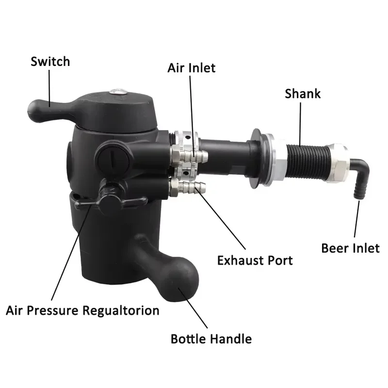 Beer Faucet Anti Foam Filler for 28mm PET Bottles Home Brewing Tap Defoaming Device Carbonated Drink Dispenser Tool Homebrew