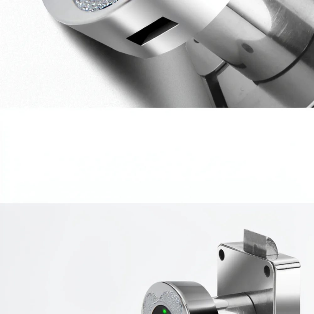 Zinc Alloy Fingerprint Lock Smart Cabinet Drawer Security Keyless Entry For Office Furniture File Wardrobe Mailbox Access
