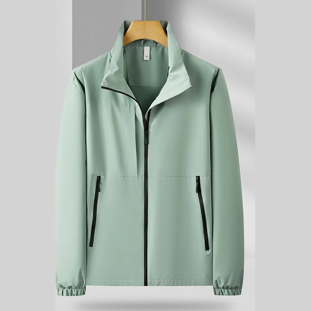 Men's Women's Standing Collar Solid Color  Jackets Autumn Winter Outdoor Sports Youth Couple Outfits Team Outfits