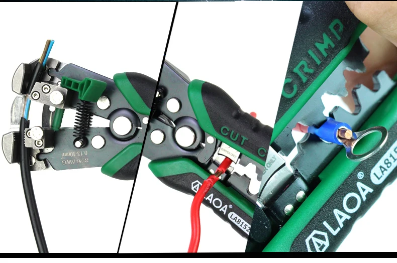 LAOA Automatische Abisolierzange, Cutter, Kabel, Terminal, Crimpen, Elektriker-Werkzeuge – Detail 8