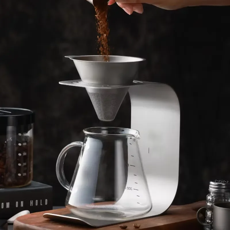 Portable Titanium Coffee Grinder Reusable Drip Filter Household 2026 New Design Fine Mesh Brewing Tool For Fresh Ground Beans