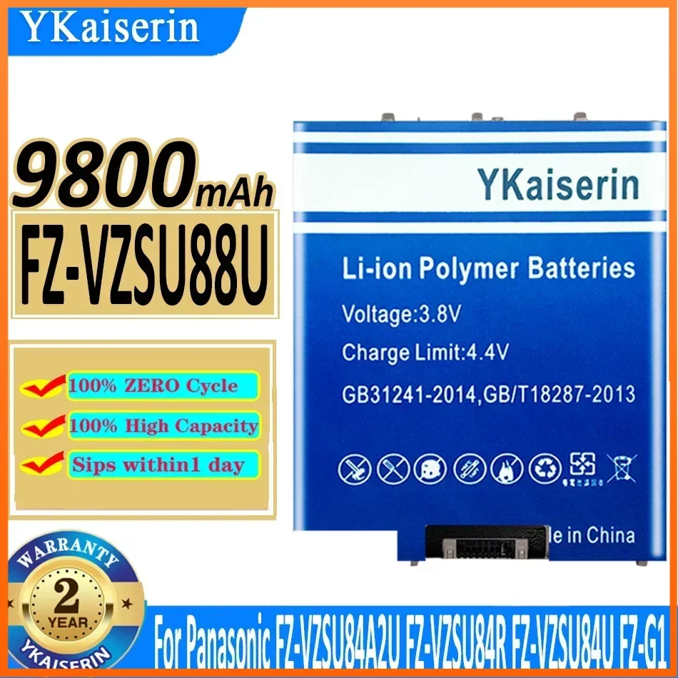 

Аккумулятор ykaisсеребрин FZVZSU88U на 9800 мА · ч для Panasonic FZ-VZSU84A2U FZ-VZSU84R FZ-G1, портативные батареи, гарантия