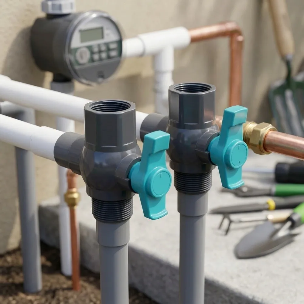 1-Inch PVC Ball Valve with Standard NPT Ends for Seamless Integration into Existing Water Distribution Systems