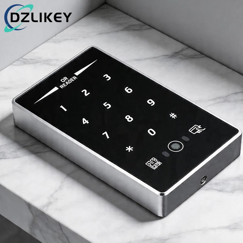 

Waterproof Metal NFC Access Control Keypads with 13.56MHz IC QR Code Scanner RS232 RS485 WG26/34 Format for Office Gate Security