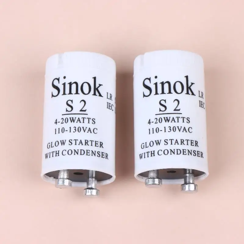 High Quality FS-2 Starter For AC110V Fluorescent Tube Fuse Starter 6-20W Mosquito-attracting Lamp Tube Accessories