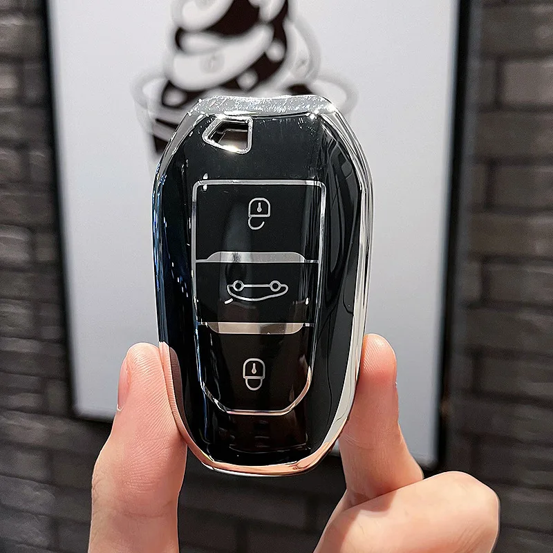 

TPU Car Smart Key Case Bag Shell For Peugeot GTLine 207 307 407 208 308 408 508 2008 3008 4008 5008 RCZ Protector Accessories