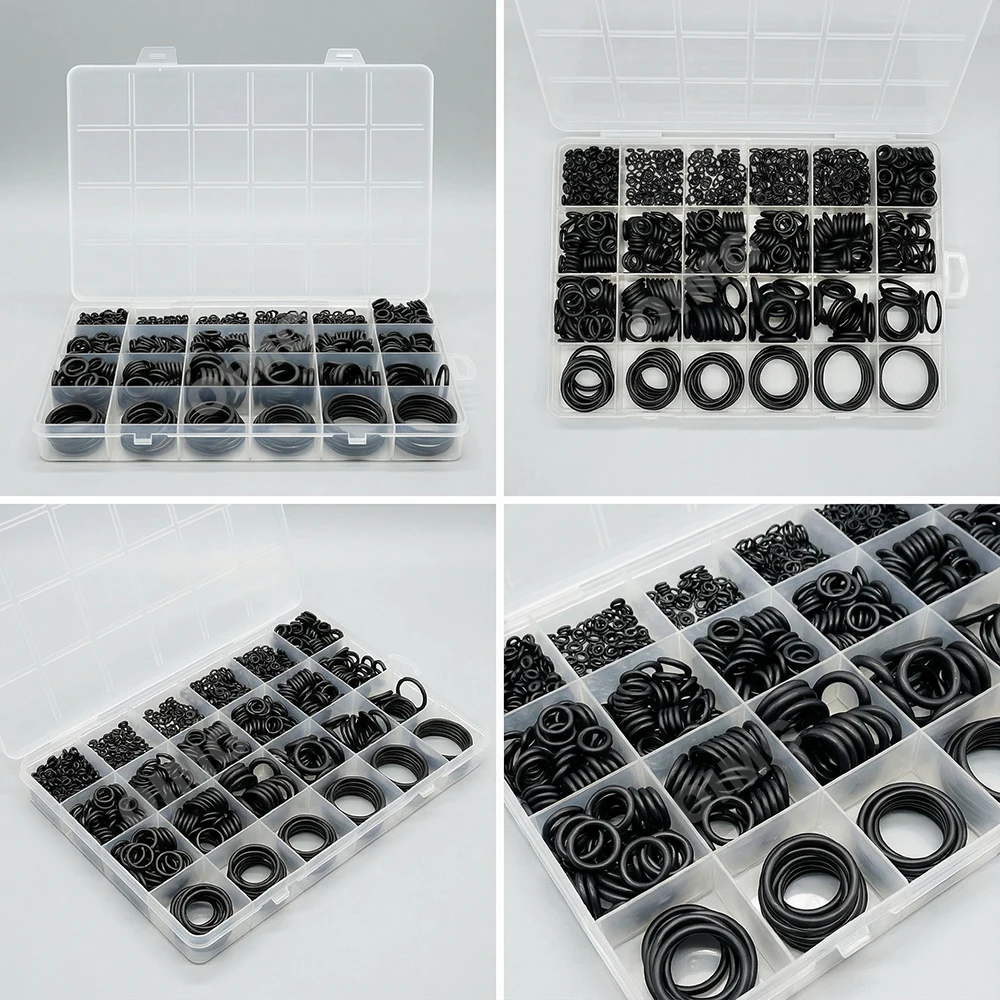 1020 قطعة جوانات المطاط O-حلقة 20 حجم المطاط يا الدائري لسيارة تكييف الهواء صنبور السباكة إصلاح ختم غسالات #6