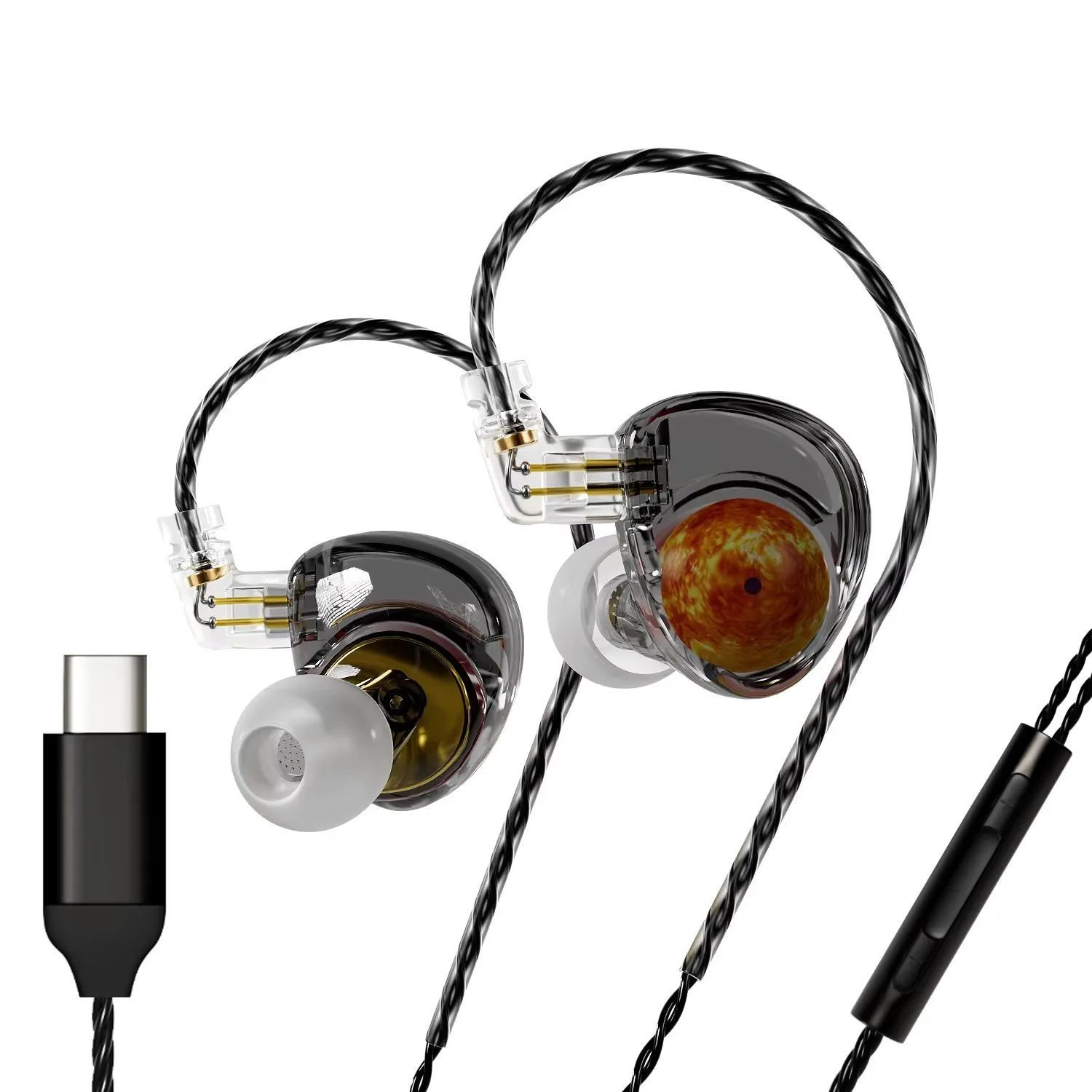 Nd Planet Earphone Dynamic Drive Hifi Headphones Stereo Bass Earbud Dj Music Custom Sport Headsets With Detachable Cable