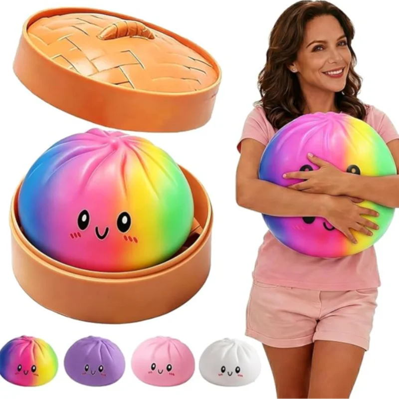 Giant Dumpling Squishy Pinch Slow Rebound Softness Stress Ball Squeeze Decompression Dough Anxiety Relief Fidget  Adult Gifts