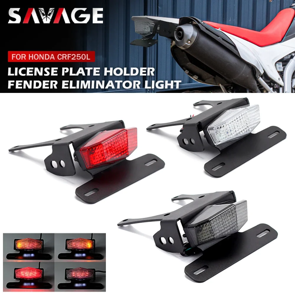 

License Plate Holder LED Flasher Brake Light For HONDA CRF250L/Rally 2013-2020 CRF250RL Motorcycle Tail Tidy Fender Eliminator