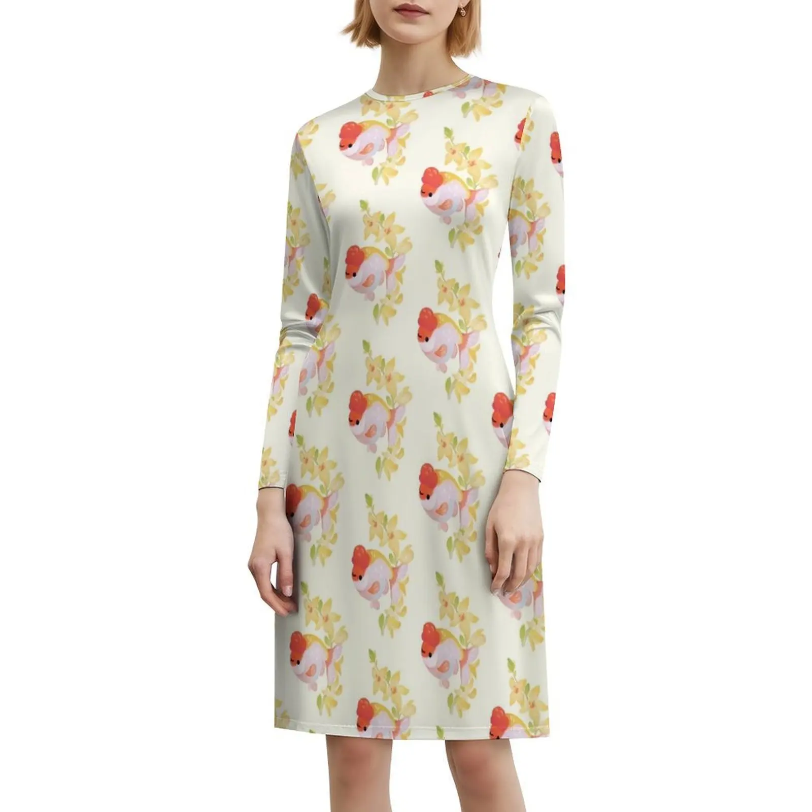 فستان Ranchu and Forsythias 1 Boho Chic أنيق على الموضة لحفلات الزفاف على الشاطئ وحفلات زفاف سمكة ذهبية وحفلات زهور Ranchu Forsythia