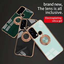 For OPPO Reno 9A Japan Luxury Black Green Ring Car Holder Silicone Shockproof Protective Case For OPPO Reno 7A Funda