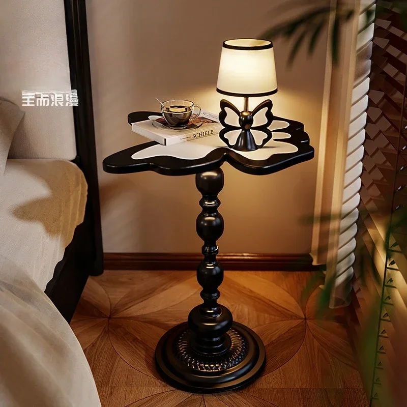 Butterfly wrought iron coffee table living room sofa side small apartment black antique art high sense