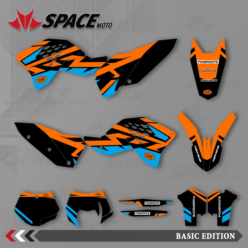 

SPACE MOTO графический фон наклейки наклейки мотоцикл для KTM 07-10SXF 08-11EXC