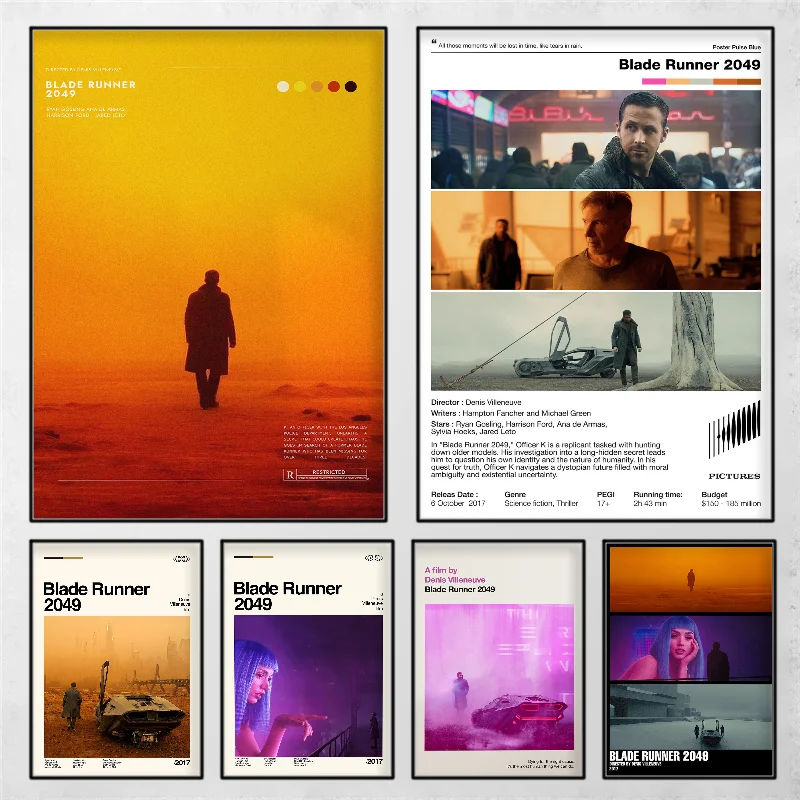 Blade Runner 2049 Poster Self-adhesive Art Waterproof Paper Sticker Coffee House Bar Room Wall Decor