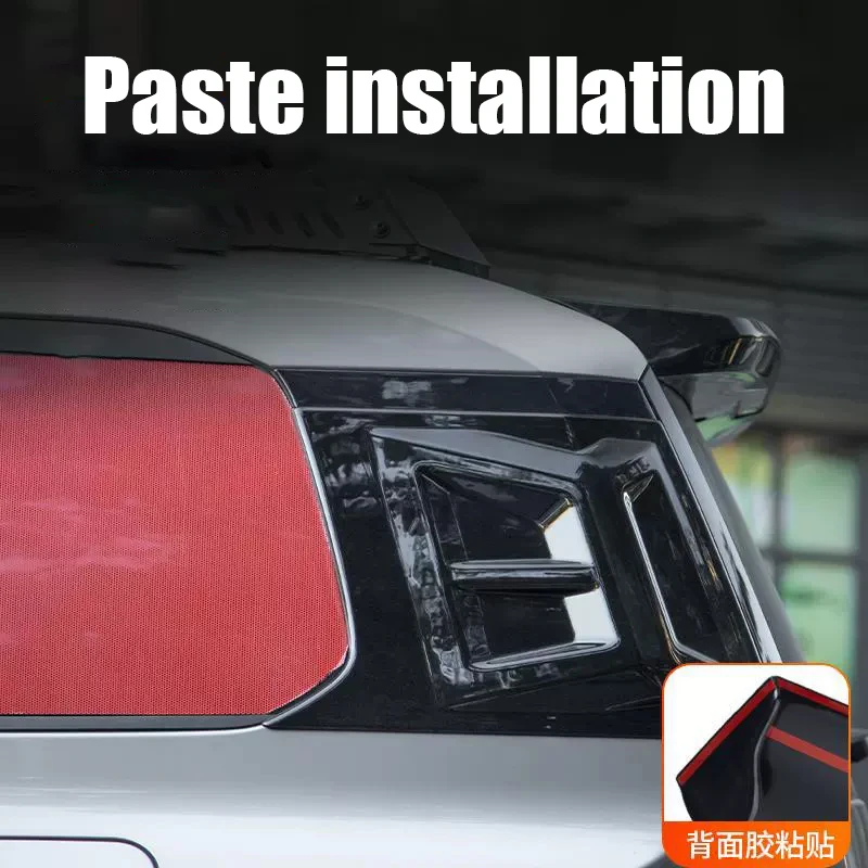 

For Toyota Land Cruiser Prado 250 Series 2024 2025 Rear window D-pillar decorative sticker glossy black adhesive installation