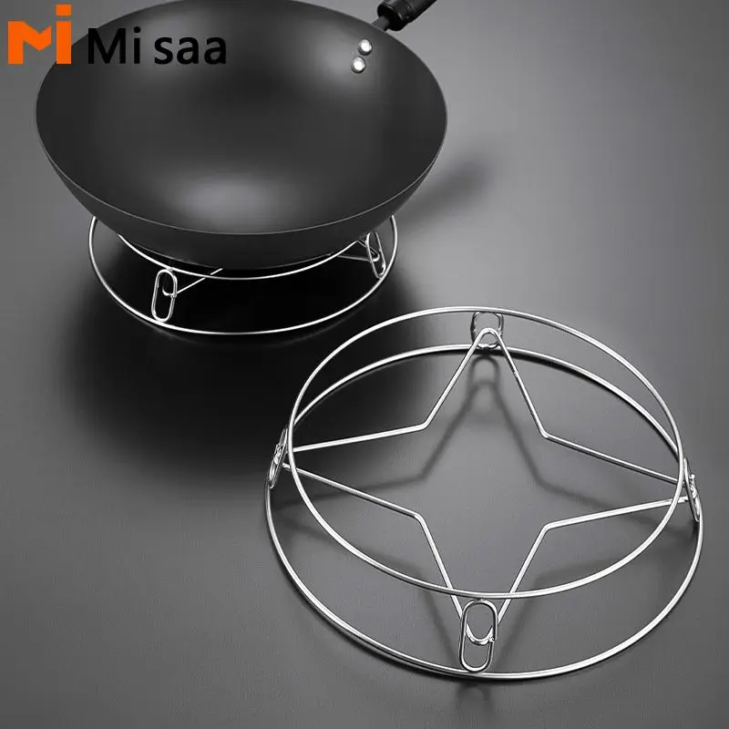 Stainless Steel Pot Holder Place Firmly Multi-function Stainless Steel Storage Rack Round Pot Holder Durable Easy To Clean