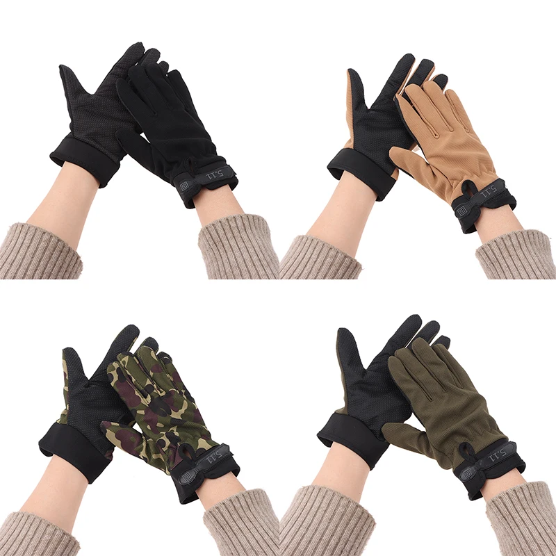 Tactical Gloves Summer Men\'s Lightweight Breathable Outdoor Cycling Fishing Sports Non-Slip Women Full Finger Glove Half Finger