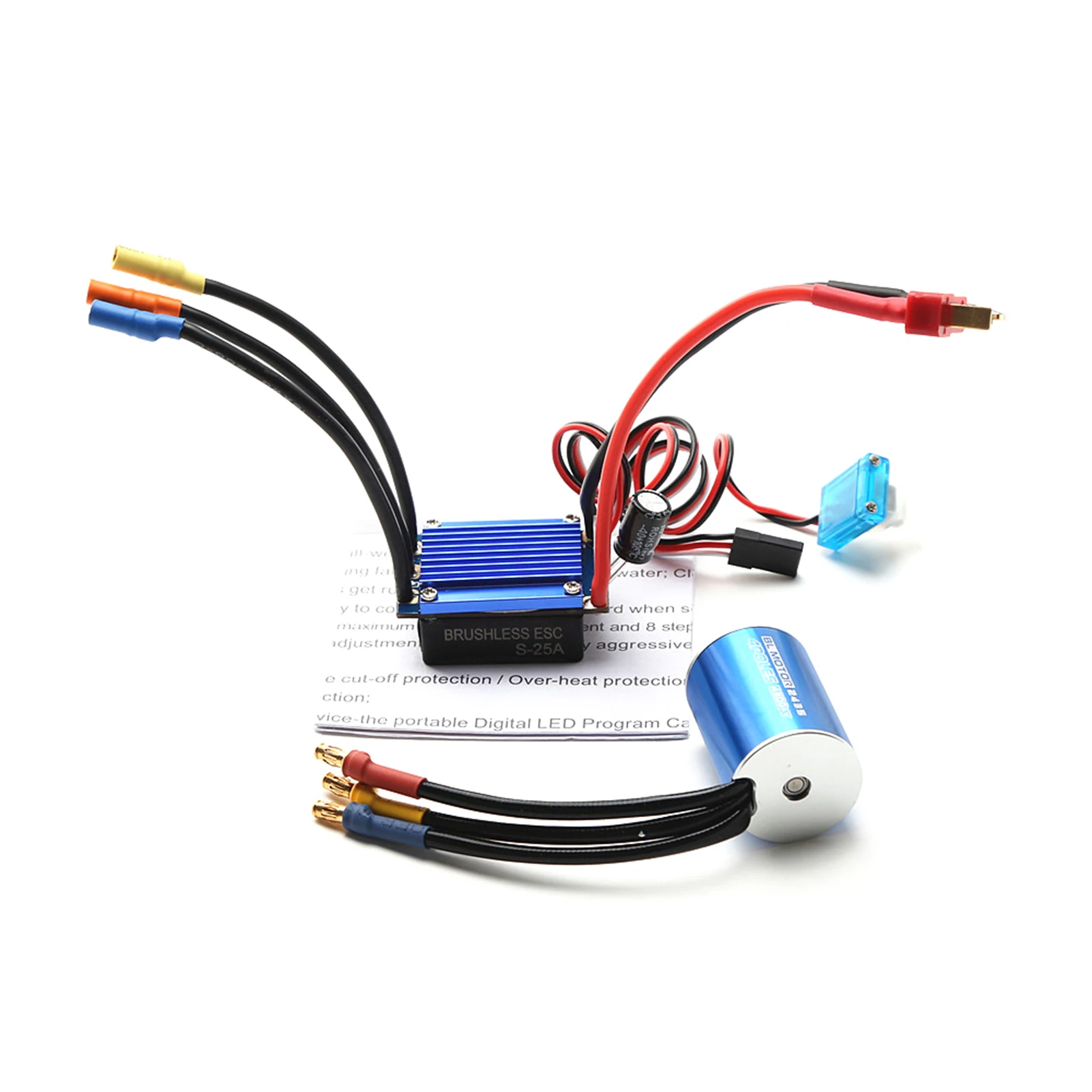 2435 4800KV Brushless Motor and 25A ESC Replacement for HSP  1/16 1/18 Remote Control Truck Car 4800KV Brushless Motor